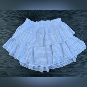 AERIE white tiered ruffle mini skirt - NWT